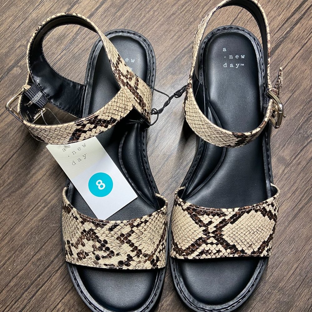 A-New Day - Ivy Heels Gray Snake Print